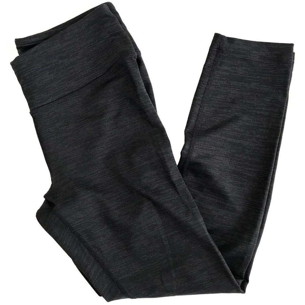 Outdoor Voices Techsweat Flex Crop 3/4 Leggings Small Heather Black Pocket